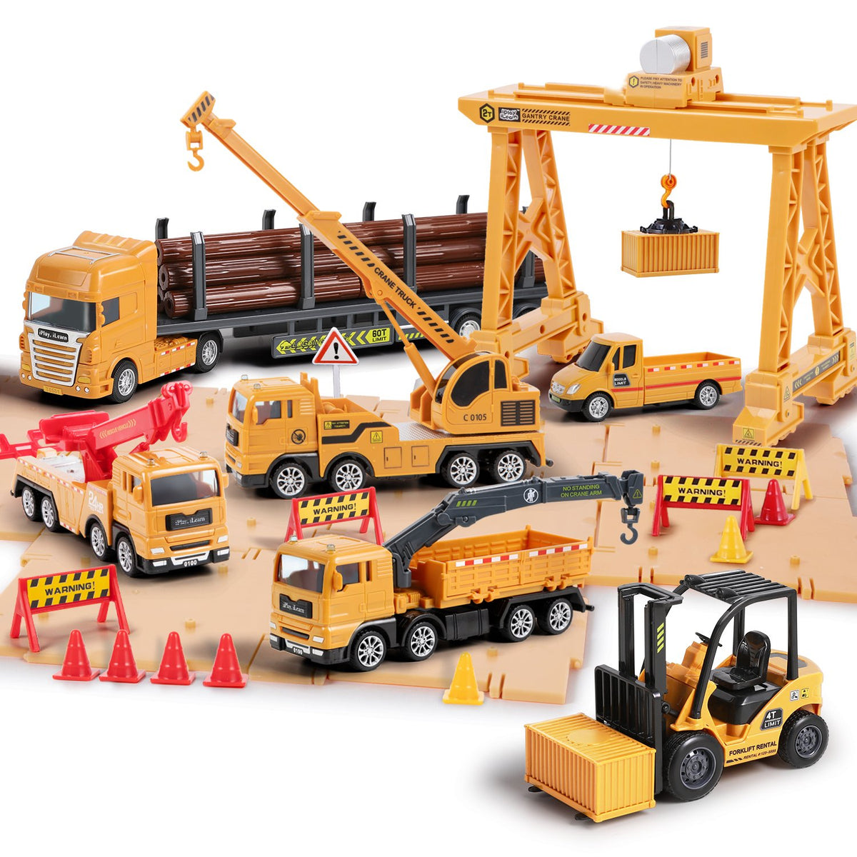 Construction Cargo Transport Vehicles Crane Truck Toy Sets