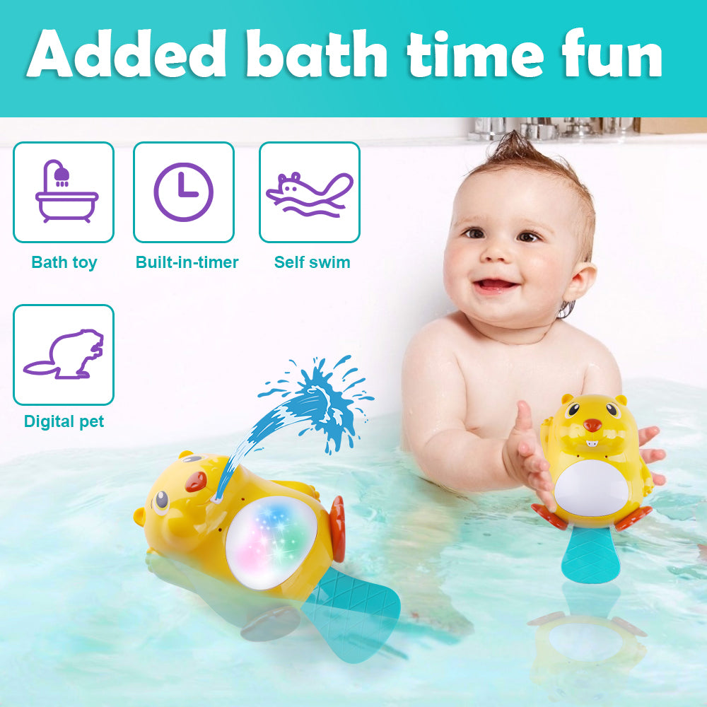 iPlay, iLearn Baby Bath Toys Fun Bath Time Tub Toys & Organizer